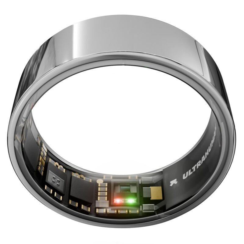 ULTRAHUMAN Ring AIR - Space Silver - Size 9 - Smart Ring | No App Subscription Fee | Size First with Sizing Kit | Sleep, Activity & Heart Rate Tracking | Fitness Ring for Men & Women