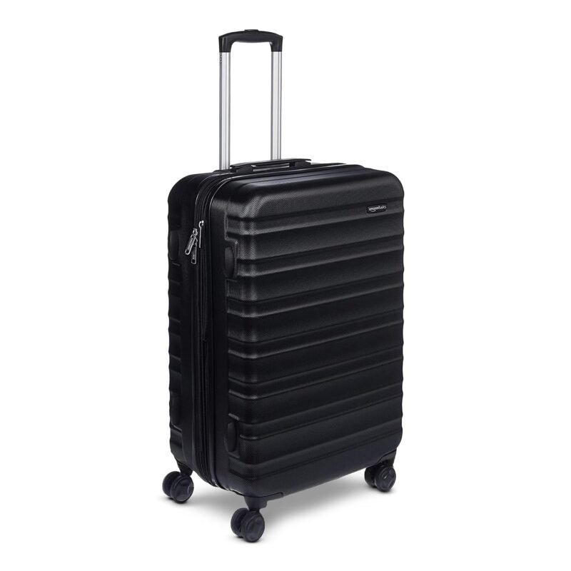 AmazonBasics 68 cm Black Hardsided Check-In Trolley