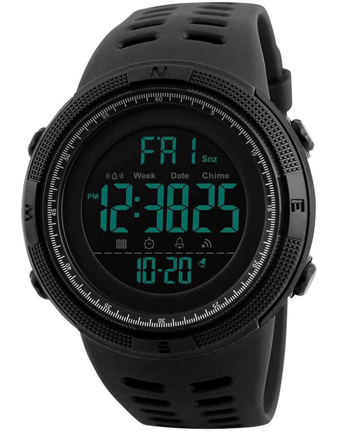Shocknshop Outdoor Digital Sports Multi Functional Black Dial Watch for Men Boys