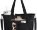 Bagstellar Corduroy Tote Bag for Women, 17 Pockets Laptop Work Tote Purse