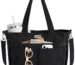 Bagstellar Corduroy Tote Bag for Women, 17 Pockets Laptop Work Tote Purse