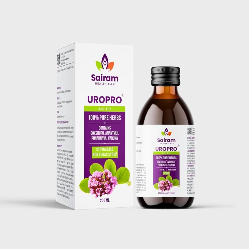 Stevia Base Non-Sugar Syrup for Urinary tract infection - Ayurvedic Medicine for Kidney Health - Natural Supplements Helps Bladder Function Composed of 100% Pure Herbs (200 ml (Pack of 1))