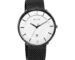 Titan Minimalist Quartz Analog with Date White Dial Black Stainless Steel Strap Watch for Men - NT1849NM01