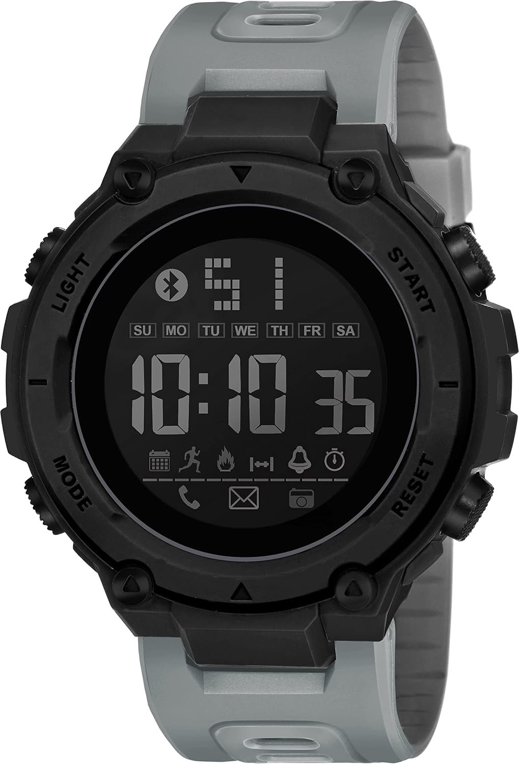 Shocknshop Digital Sports Stylish Multifunctional Electronic LED Black Dial Wrist Watch for Men Boys -WCH78