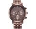 Fastrack Men Tick Tock Quartz Multifunction Brown Dial Brown Metal Strap Watch - NT3287QM01?