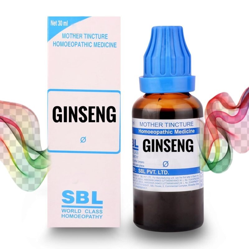 Homoeo33 SBL Ginseng Q Mother Tincture Homeopathy Medicine - 30ml Bottle - 1 MONTH PACK