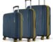 Safari Genius Alley Set of 3 (Cabin+ Medium + Large) Trolley Bags Hard Case Polypropylene, 4 Wheels, 360 Degree Wheeling Luggage, Travel Bag, Suitcase for Travel, Trolley Bags for Travel, Navy