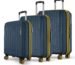 Safari Genius Alley Set of 3 (Cabin+ Medium + Large) Trolley Bags Hard Case Polypropylene, 4 Wheels, 360 Degree Wheeling Luggage, Travel Bag, Suitcase for Travel, Trolley Bags for Travel, Navy