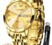 OLEVS Watch for Men Analog Quartz Luxury Diamond Mens Watches Branded Waterproof Luminous Date Business Chain Watch for Man