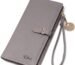 Elios Women Long Soft Leather Wallet Zip Purse Multifunction Organizer Card Holder Clutch with Phone Pocket