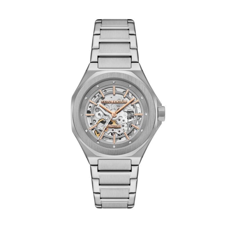 Armani Exchange NA Silver Automatic Stainless Steel Watch AX4618