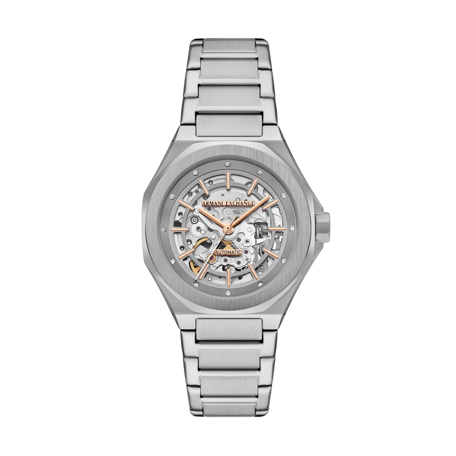Armani Exchange NA Silver Automatic Stainless Steel Watch AX4618
