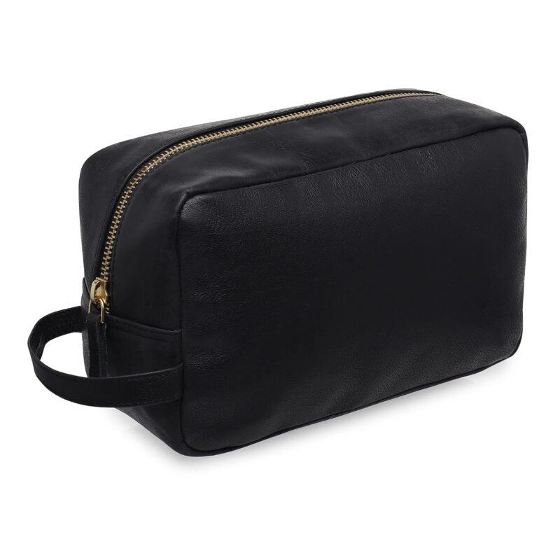 RUBAB MEN 100% Genuine Leather Toiletry Kit Travel Pouch | Bomber Edition