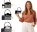 Phone Cover Crossbody Bag, I Phone 17 Cover Houndstooth Mini Purse with Card Holder Strap, Fashion for and I Phone 17 Pro Max Case | Black