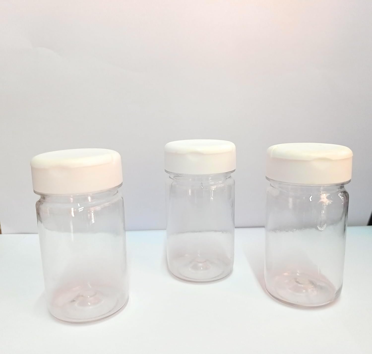SHREE MAHA Pills Containers with White Flip Top Cap Multi-Functional - Portable Travel Pill Box, Medicine Container for Cutting Tablets, 50ml (Pack of 6)