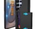 for Samsung Galaxy S25 Ultra Case with Card Holder and (2 Pcs) HD Screen Protector, Slim Heavy Duty Dual Layer Shockproof Design & Hidden Card Slot Wallet Case for Galaxy S25 Ultra-Black