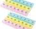 Generic 2pc 3-Layer Pill Box Organizer – Portable Medicine Storage Case with 6 Compartments for Vitamins, Pills, and Supplements – Compact and Travel-Friendly