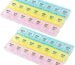 Generic 2pc 3-Layer Pill Box Organizer – Portable Medicine Storage Case with 6 Compartments for Vitamins, Pills, and Supplements – Compact and Travel-Friendly