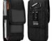 Phone Holster for Men – 6.8'' Nylon Belt Clip Pouch with Card Holder | Mobile Purse Holster Case for All Phones – Large Capacity, Durable & Lightweight (Black, XXL)