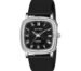 Matrix Boys Mens Black Dial Black Band Iconic Square Dial with Softest Silicone Strap Analog Wrist Watch