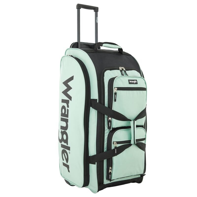 Wrangler Wesley Rolling Duffel Bag, Seaform, Large 30-Inch, Wesley Rolling Duffel Bag