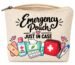MEMAN Medicine Bag Canvas Pouch with Zipper, Travel Medical Organizer for Medicines, Tablets, First Aid & Toiletries, Multipurpose Utility Storage Pouch (Emergency Bag)