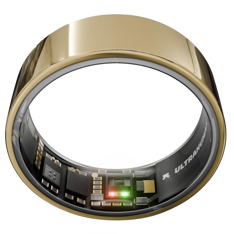 ULTRAHUMAN Ring AIR - Bionic Gold - Size 9 - Smart Ring | No App Subscription Fee | Size First with Sizing Kit | Sleep, Activity & Heart Rate Tracking | Fitness Ring for Men & Women