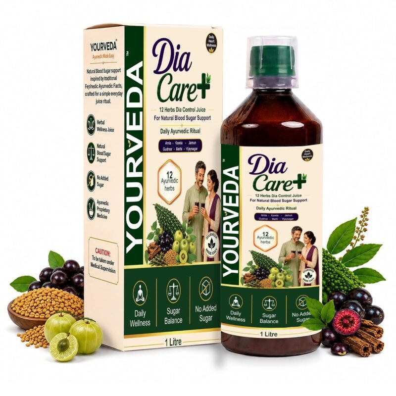 DIACARE Ayurvedic Diabetic Juice | Karela Jamun Juice | 12+ Herbs