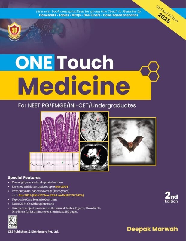 One Touch Medicine For Neet Pg/Fmge/ Ini-Cet/Undergraduates 2Ed (Pb 2025)