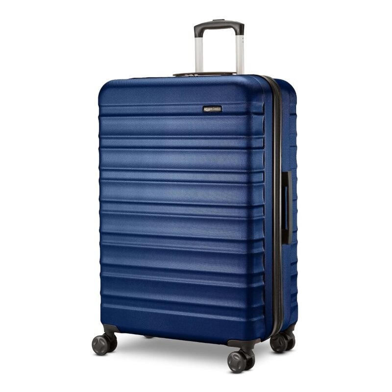 amazon basics Polyester Hard 66 Cms Suitcase(N989_Navy Blue)