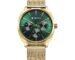 Titan Classique Suave Quartz Green Dial Golden Stainless Steel Mesh Strap Analog Watch for Men-90189YM01/NT90189YM01