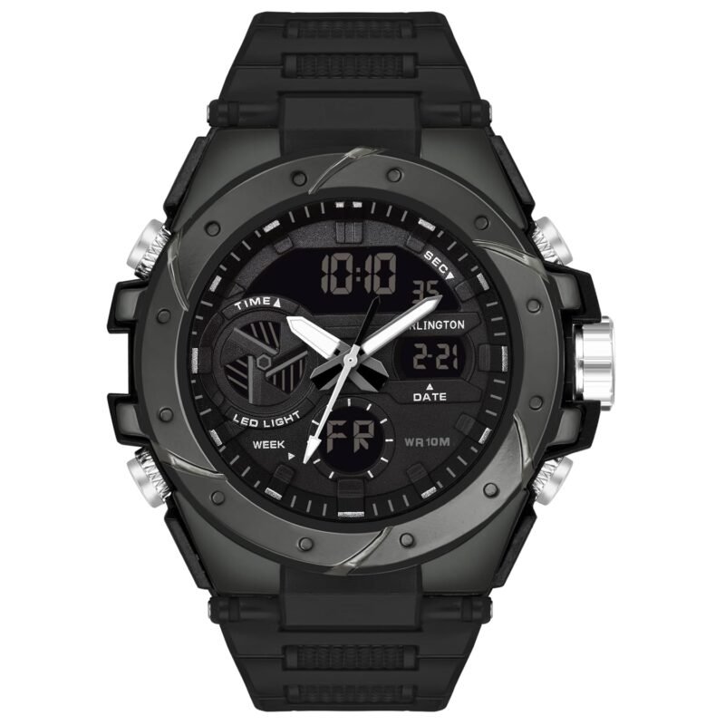 Carlington Endurance Series Analog-Digital Sports Watches for Men - CT 9140 Black