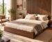 Jaguarr King Size Bed with Storage | Dark Walnut Finish | Modern Bedroom Furniture | Engineered Wood Construction | 3 Year Warranty