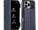 PULOKA Premium Leather Flip Cover Compatible with iPhone 17 Pro Max – Slim Magnetic Lock Wallet Case with Card Slot, Shockproof TPU Inner, Full Body Protection & Raised Camera Guard (Blue)
