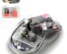 elec Space Cute Wireless USB C Mouse - Bluetooth Triple Mode Rechargeable Cartoon Mouse for Laptops, iPads & MacBook Air/Pro - Silent Operation, Portable Design, Unique Magnetic Character (Grey)