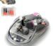 elec Space Cute Wireless USB C Mouse - Bluetooth Triple Mode Rechargeable Cartoon Mouse for Laptops, iPads & MacBook Air/Pro - Silent Operation, Portable Design, Unique Magnetic Character (Grey)