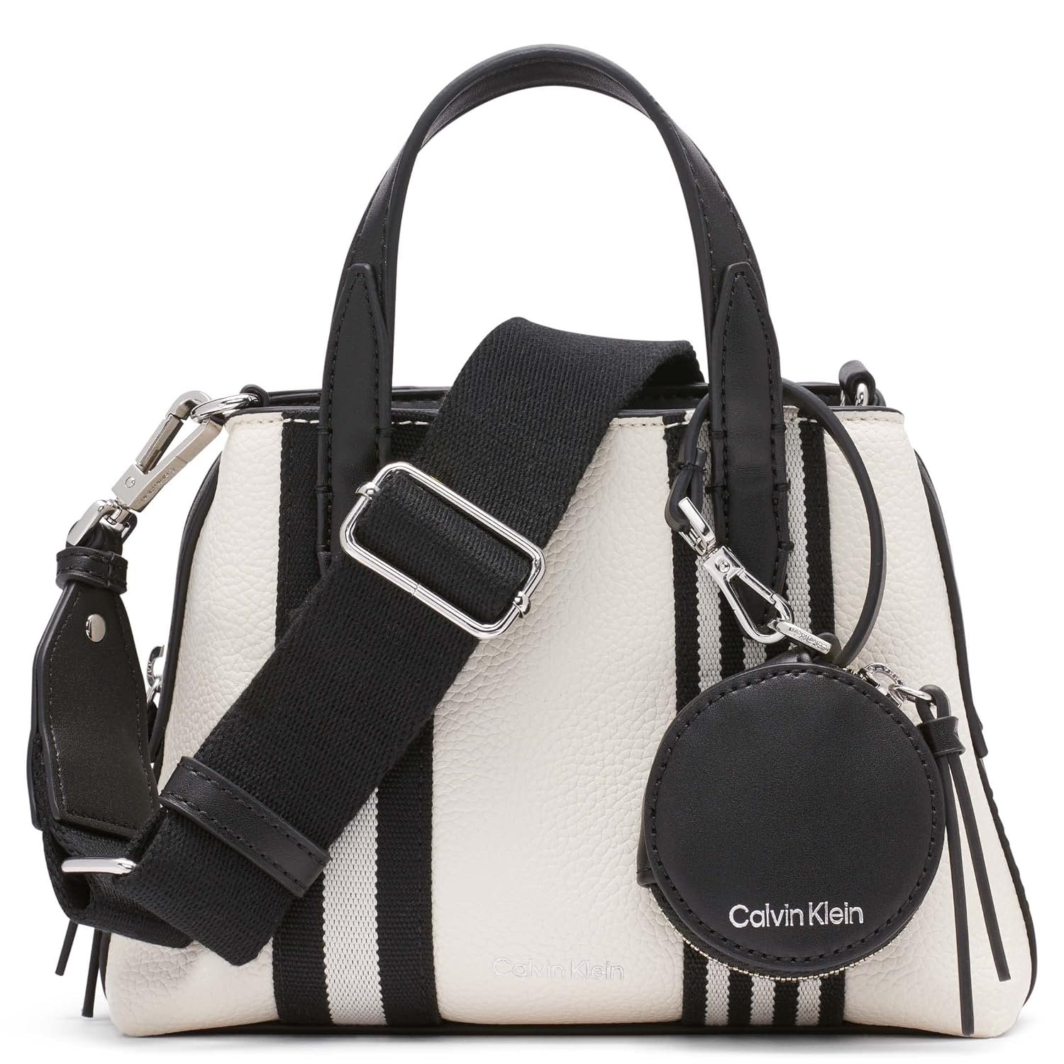 Calvin Klein Womens Millie 2 in 1 Triple Compartment Mini Satchel Crossbody Calvin Klein Millie 2 in 1 Triple Compartment Mini Satchel Crossbody