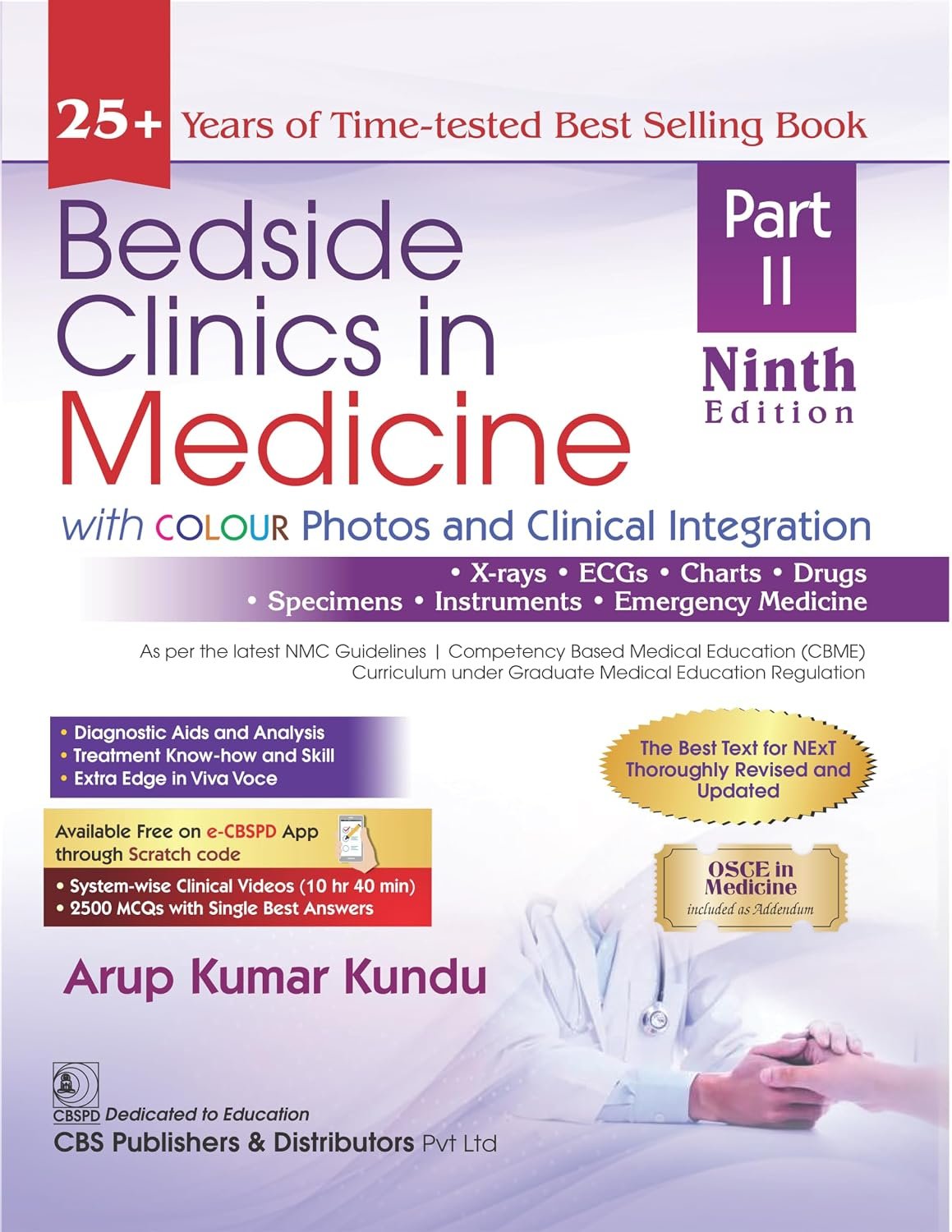 Bedside Clinics In Medicine 9Ed Part Ii With Colour Photos And Clinical Integration (Pb 2024)- OSCE in Medicine Included as Addendum: 2