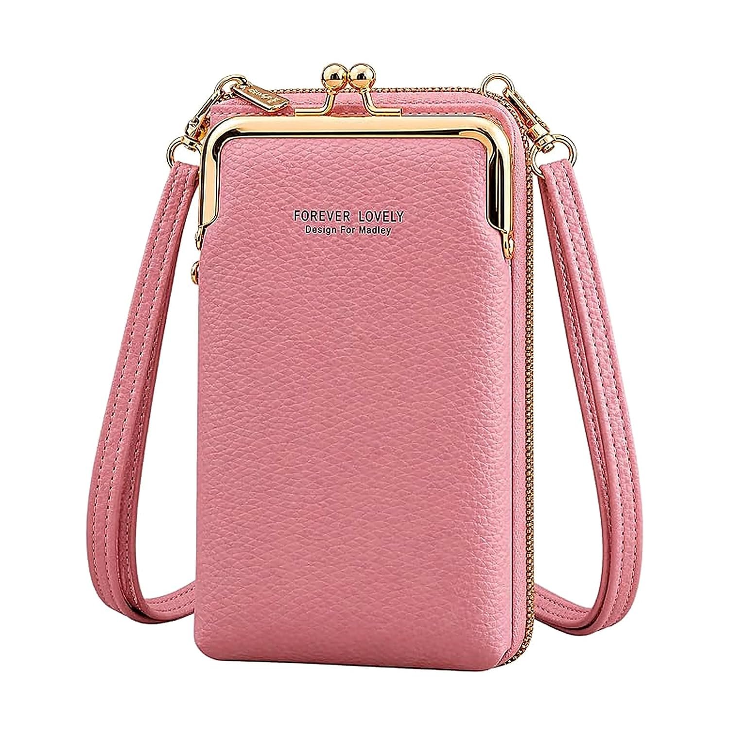 MOCA Mobile Sling Bag for Women | Small Crossbody Phone Purse with Card Holder & Wallet Pocket, PU Leather Ladies Side Bag with Adjustable Strap for Mobile & Daily Use