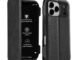PULOKA Premium PU Leather Flip Cover Compatible with Apple iPhone 17 Pro – Slim Wallet Case with Card Slot, Magnetic Closure, Kickstand Stand Function & Full Body Protection (Black)