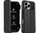 PULOKA Premium PU Leather Flip Cover Compatible with Apple iPhone 17 Pro – Slim Wallet Case with Card Slot, Magnetic Closure, Kickstand Stand Function & Full Body Protection (Black)