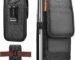 Suicune Cell Phone Holster, 1 Pcs Nylon Cell Phone Belt Clip Holster Carrying Pouch Card Holder, Mobile Phone Belt Pouch Fits for Samsung Galaxy S22 Ultra / S23 Plus/iPhone
