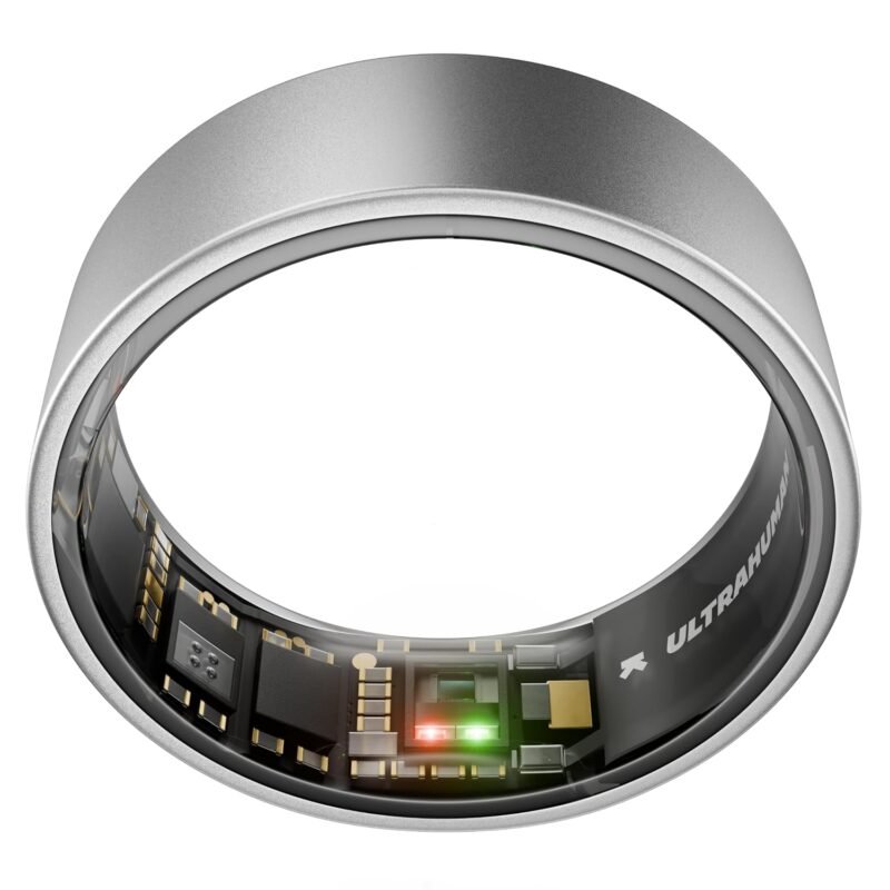 ULTRAHUMAN Ring AIR - Raw Titanium - Size 9 - Smart Ring | No App Subscription Fee | Size First with Sizing Kit | Sleep, Activity & Heart Rate Tracking | Fitness Ring for Men & Women
