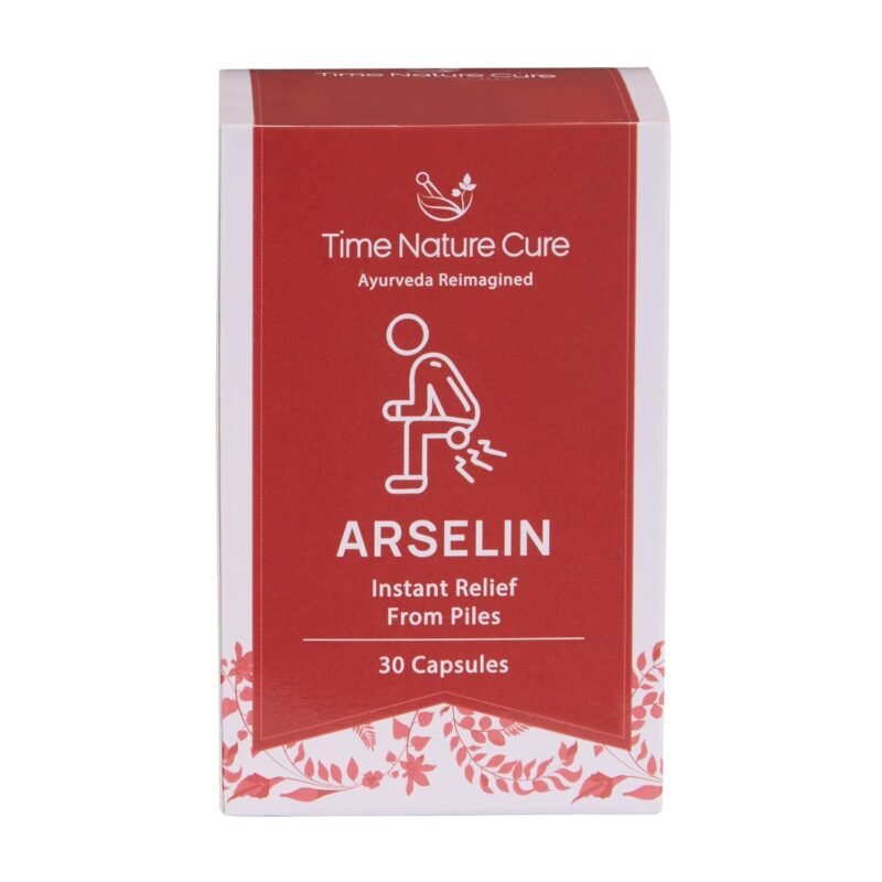 Arselin Ayurvedic Piles Medicine for Relief from Hemorrhoids, Fissures & Fistula | Reduces Pain, Itching & Bleeding | Herbal Care Supplement | 30 Capsules, Pack of 1