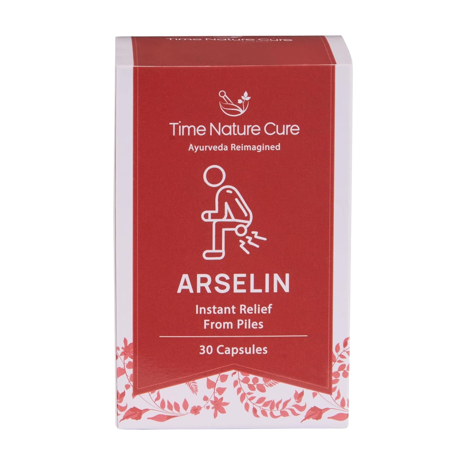 Arselin Ayurvedic Piles Medicine for Relief from Hemorrhoids, Fissures & Fistula | Reduces Pain, Itching & Bleeding | Herbal Care Supplement | 30 Capsules, Pack of 1