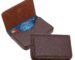 DAHSHA PU Leather Credit Card Holder, Coffee Brown-10x6x1.6 cm