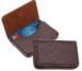 DAHSHA PU Leather Credit Card Holder, Coffee Brown-10x6x1.6 cm